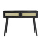 Cane console table