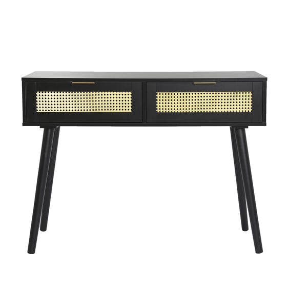 Cane console table