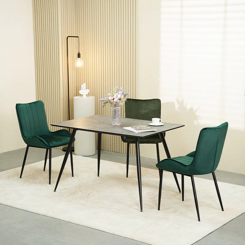 [SET OF 2] OFCASA VELVET MODERN DINING CHAIRS