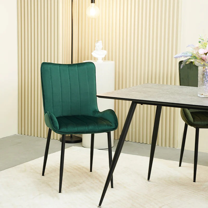 [SET OF 2] OFCASA VELVET MODERN DINING CHAIRS