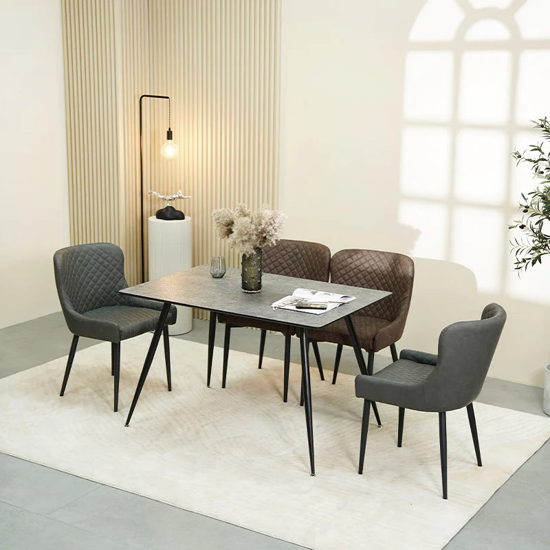 OFCASA WHITE SQUARE TABLE WITH BEECH LEGS